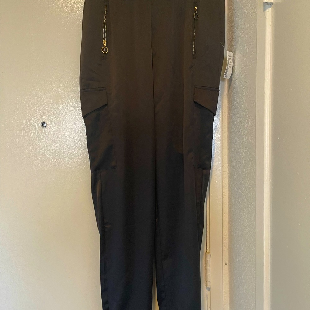 Black slacks with tight ankle